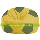 Кресло мешок Мяч жёлтый - оливковый М 1.1-259