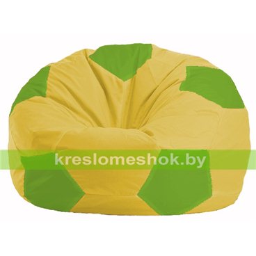 Кресло мешок Мяч М1.1-265 (основа жёлтая, вставка салатовая)