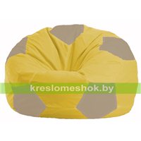 Кресло мешок Мяч жёлтый - тёмно-бежевый М 1.1-255