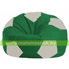 Кресло мешок Мяч зелёный - белый М 1.1-244