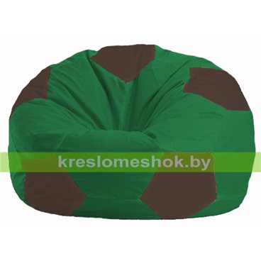 Кресло мешок Мяч М1.1-242 (основа зелёная, вставка коричневая)