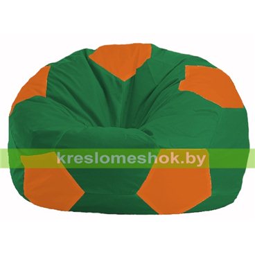 Кресло мешок Мяч М1.1-464 (основа зелёная, вставка оранжевая)