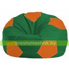 Кресло мешок Мяч зелёный - оранжевый М 1.1-464