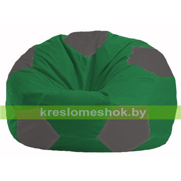 Кресло мешок Мяч М1.1-238 (основа зелёная, вставка серая тёмная)