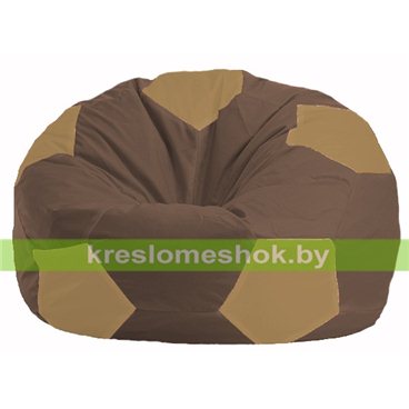 Кресло мешок Мяч М1.1-330 (основа коричневая, вставка бежевая тёмная)