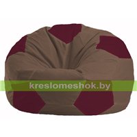 Кресло мешок Мяч коричневый - бордовый М 1.1-318