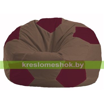 Кресло мешок Мяч М1.1-318 (основа коричневая, вставка бордовая)