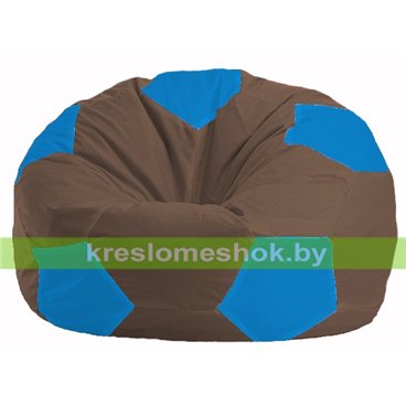 Кресло мешок Мяч М1.1-319 (основа коричневая, вставка голубая)
