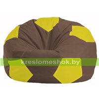 Кресло мешок Мяч коричневый - жёлтый М 1.1-316