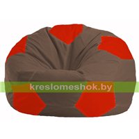 Кресло мешок Мяч коричневый - красный М 1.1-319