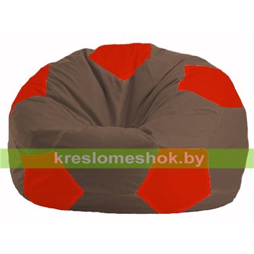 Кресло мешок Мяч М1.1-319 (основа коричневая, вставка красная)