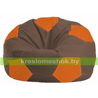 Кресло мешок Мяч коричневый - оранжевый М 1.1-324