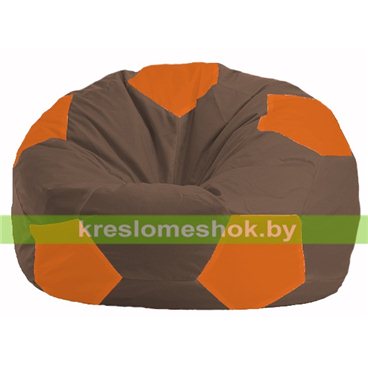 Кресло мешок Мяч М1.1-324 (основа коричневая, вставка оранжевая)
