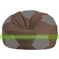Кресло мешок Мяч коричневый - серый М 1.1-327
