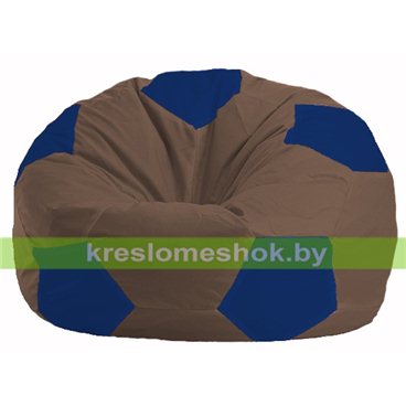 Кресло мешок Мяч М1.1-328 (основа коричневая, вставка синяя)