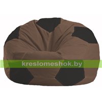 Кресло мешок Мяч коричневый - чёрный М 1.1-454