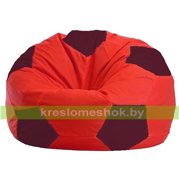 Кресло мешок Мяч М1.1-180 (основа красная, вставка бордовая)