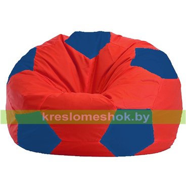 Кресло мешок Мяч М1.1-172 (основа красная, вставка синяя)