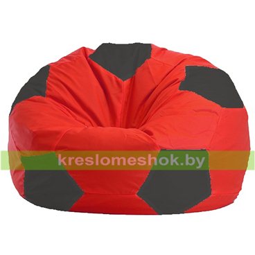 Кресло мешок Мяч М1.1-170 (основа красная, вставка серая тёмная)