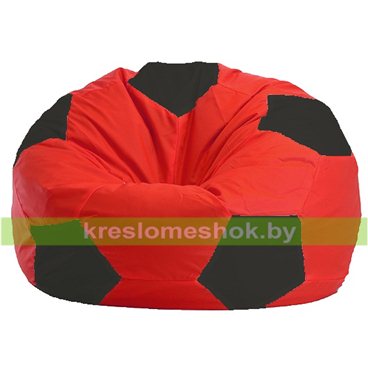 Кресло мешок Мяч М1.1-183 (основа красная, вставка чёрная)