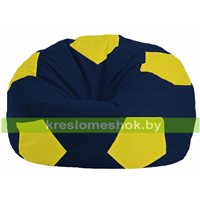 Кресло мешок Мяч тёмно-синий - жёлтый М 1.1-47