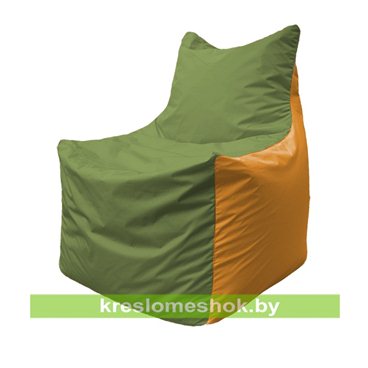 Кресло мешок Фокс Ф2.1-227 (основа оливковая, вставка оранжевая)