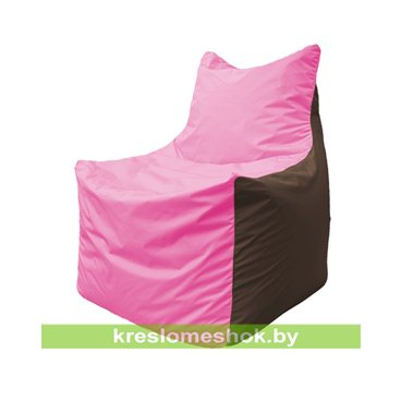 Кресло мешок Фокс Ф2.1-200 (основа розовая, вставка коричневая)