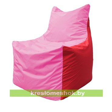 Кресло мешок Фокс Ф2.1-199 (основа розовая, вставка красная)