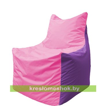 Кресло мешок Фокс Ф2.1-194 (основа розовая, вставка сиреневая)