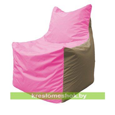 Кресло мешок Фокс Ф2.1-193 (основа розовая, вставка бежевая)