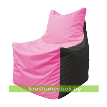 Кресло мешок Фокс Ф2.1-188 (основа розовая, вставка чёрная)