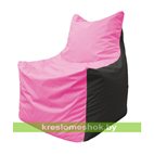 Кресло мешок Фокс Ф 21-188 (розово-чёрный)