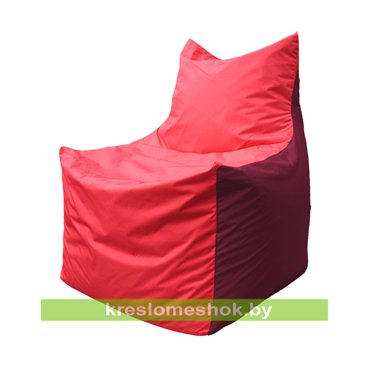 Кресло мешок Фокс Ф2.1-180 (основа красная, вставка бордовая)