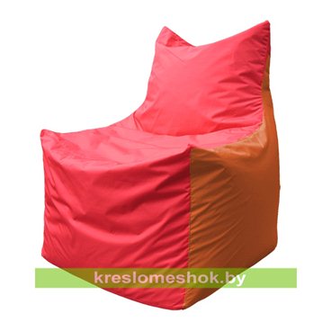 Кресло мешок Фокс Ф2.1-176 (основа красная, вставка оранжевая)