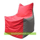 Кресло мешок Фокс Ф 21-173 (красный - светло-серый)