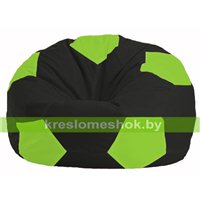 Кресло мешок Мяч чёрный - салатовый М 1.1-466