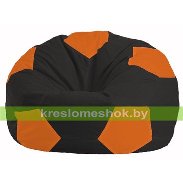 Кресло мешок Мяч М1.1-400 (основа чёрная, вставка оранжевая)