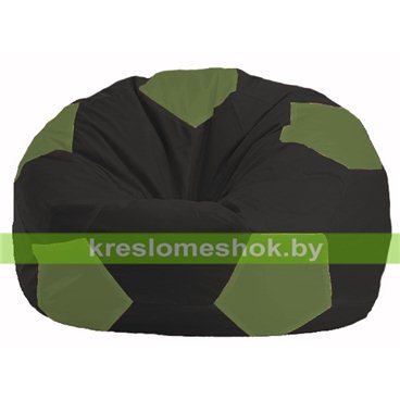 Кресло мешок Мяч М1.1-399 (основа чёрная, вставка оливковая)