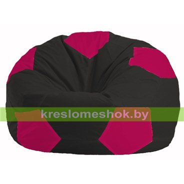 Кресло мешок Мяч М1.1-474 (основа чёрная, вставка фуксия)