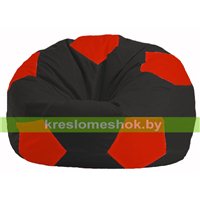 Кресло мешок Мяч чёрный - красный М 1.1-467