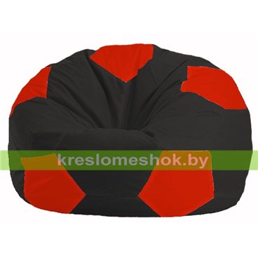 Кресло мешок Мяч М1.1-467 (основа чёрная, вставка красная)