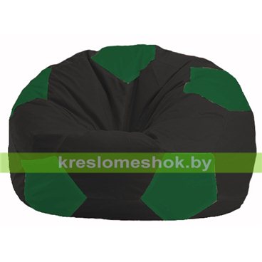 Кресло мешок Мяч М1.1-397 (основа чёрная, вставка зелёная)