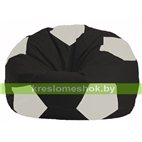 Кресло мешок Мяч М1.1-392 (основа чёрная, вставка белая)