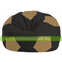 Кресло мешок Мяч чёрный - бежевый М 1.1-472