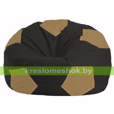 Кресло мешок Мяч М1.1-472 (основа чёрная, вставка бежевая тёмная)