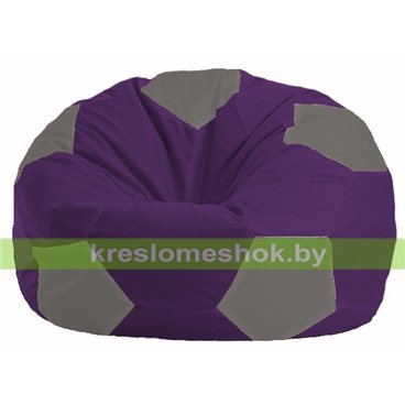 Кресло мешок Мяч М1.1-72 (основа фиолетовая, вставка серая)