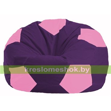Кресло мешок Мяч М1.1-32 (основа фиолетовая, вставка розовая)
