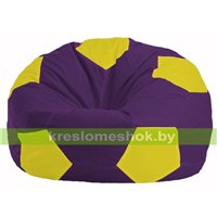 Кресло мешок Мяч фиолетовый - жёлтый М 1.1-35