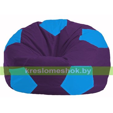Кресло мешок Мяч М1.1-74 (основа фиолетовая, вставка голубая)