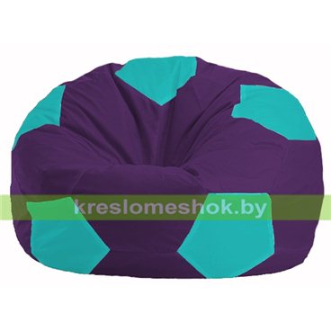 Кресло мешок Мяч М1.1-75 (основа фиолетовая, вставка бирюзовая)